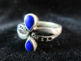 Lapis Stone Sterling Silver Vintage Ring