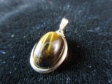 Vintage Tiger Eye Stone Pendant