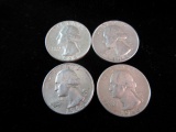 Lot of Four Silver Quarter Dollars 64-46