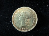 1849 Granada Gold Coin Peso