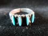 Vintage Sterling Silver Native American Point Style Ring. Band has split on