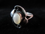 Vintage Mother of Pearl Sterling Silver Ring