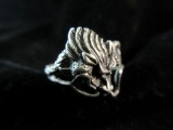 Midevil Dragon Style Sterling Silver Ring