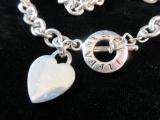 Tiffany & Co. Heart Charm 16” Toggle Necklace