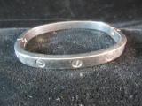 No Marking Silver Bangle Bracelet