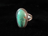 Vintage Sterling Silver Turquoise Stone (Fracture in it) Sterling Silver Vi