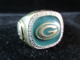 Gold Over .925 Silver Green Bay Packer Ring