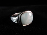 Natural Center Stone Sterling Silver Ring