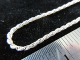 24” Sterling Silver Rope Style Necklace