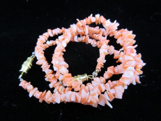 22? Coral Bead Necklace