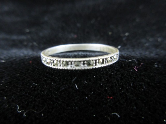 Sterling Silver Band Accent Ring