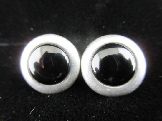 ND Sterling Silver Onyx Stone Earrings