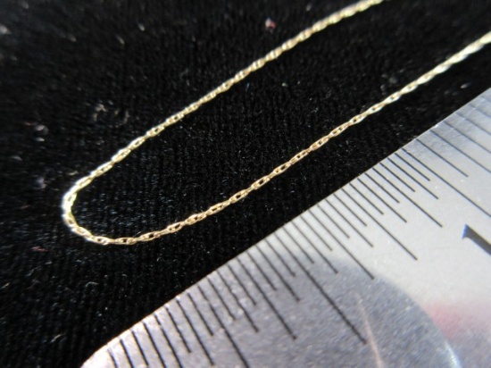 20” 14K Yellow Gold .74 Gram Necklace
