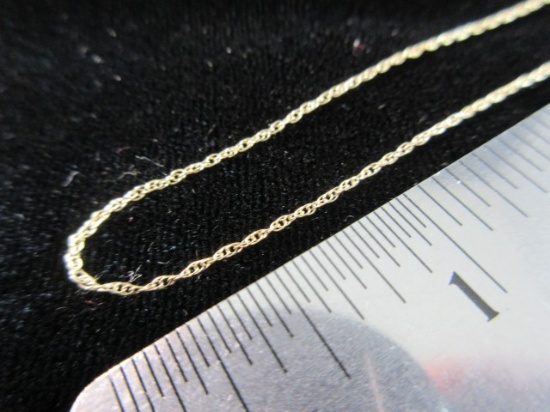 18” 14K Yellow Gold .79 Gram Necklace