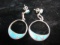 Vintage Turquoise Stone Sterling Silver Earrings