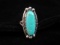 Large Turquoise Stone Sterling Silver Ring