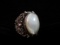 Vintage Mother Of Pearl Sterling Silver Ring