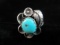 SG Sterling Silver Native American Turquoise Stone Ring