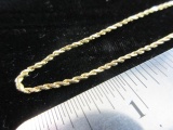 18” Rope 14K Yellow Gold Necklace