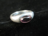 Vintage Amethyst Gemstone Sterling Silver Ring