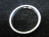 Diamond Gemstone Sterling Silver 1.5” Circle Pendant