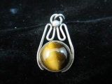 Signature Sterling Silver Tiger Eye Pendant