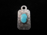 Vintage Turquoise Stone Sterling Silver Native American Piece