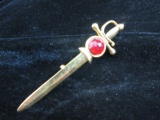 Vintage Broadcast NY Sword Pin