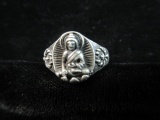 Sterling Silver Religious Themed Ring