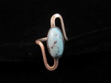Vintage Turquoise Stone Beau Sterling Silver Ring