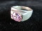 Purple Center Stone Sterling Silver Ring