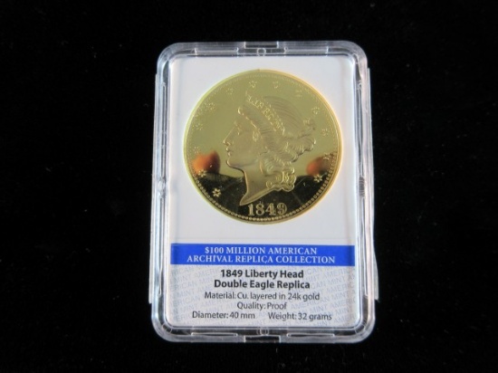1849 Liberty Head Double Eagle Replica Coin