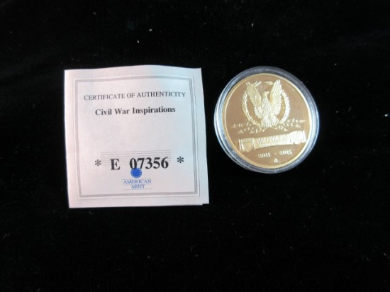Civil War Inspirations 24k Gold Layered Coin