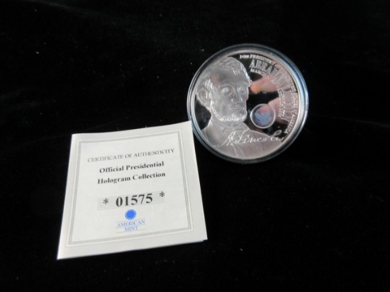 Presidential Collection Hologram Silver Plated Coin