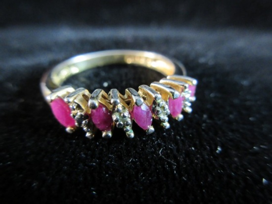 Ruby Gemstone Gold Over 925 Silver Ring
