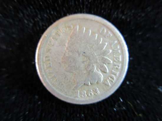 1863 Indian Head Copper Nickel Penny