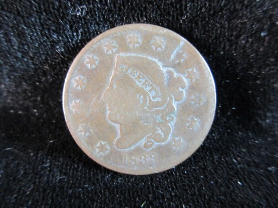 1833 Large One Cent US Coin