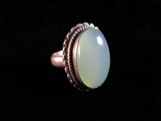Milky Opal Sterling Silver Vintage Ring