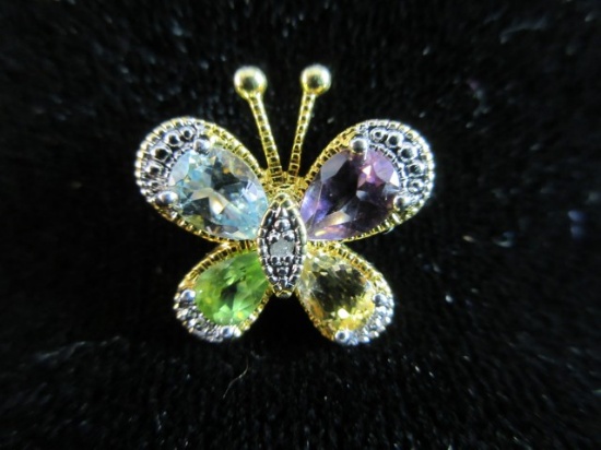 ASE Gemstone Butterfly Pendant