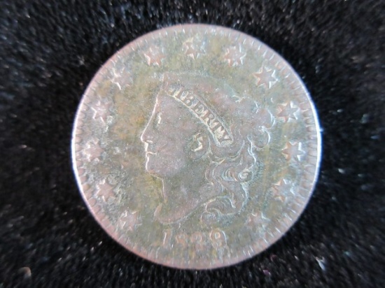 1829 Large One Cent Coin
