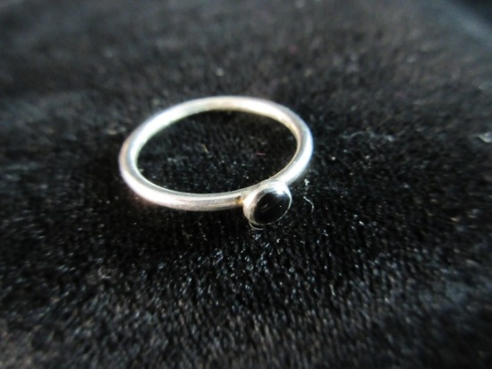 Black Onyx Sterling Silver Vintage Ring