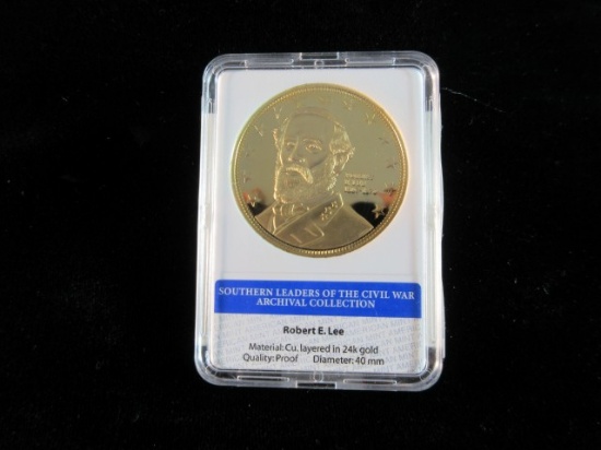 24K Layered Gold Robert E Lee Coin