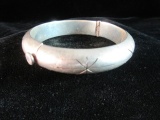 Vintage Sterling Silver Bangle Style Bracelet. Needs Minor Filing See Pictu