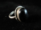 Black Onyx Stone Sterling Silver Ring