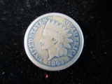 1863 Indian Head Copper Nickel Penny