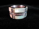 Sterling Silver Mother of Pearl Ring