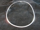 Omega Style Sterling Silver Necklace
