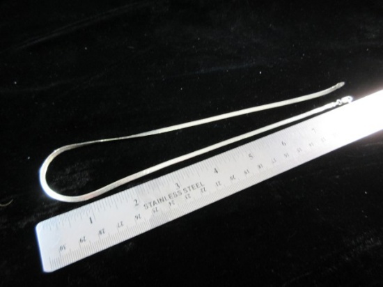 Sterling Silver 18 inch Herringbone Necklace
