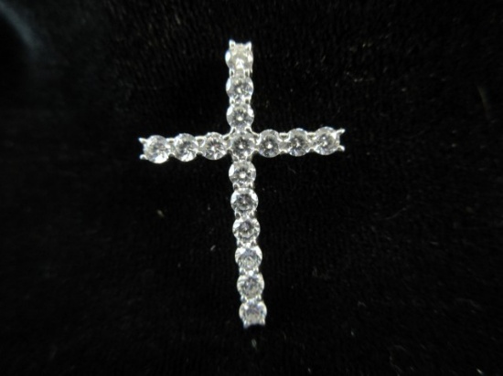 CZ 925 Silver Cross Pendant