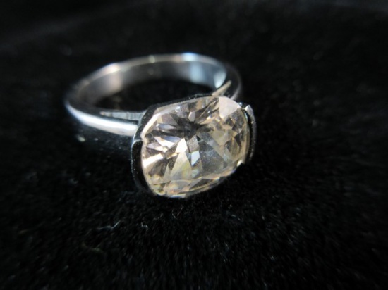 Sterling Silver CZ Stone Ring